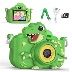 Upgraded 48MP Kids Camera for Girls Boys 3-12, Video Selfie Camera Green - Picture 1 of 7