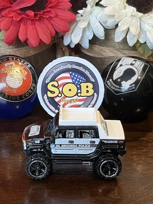 Hot Wheels Hummer H2 Truck 4x4 El Segundo Police 1:64 Used NM Condition - Image 1 of 4