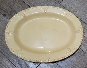 Signature Debby Segura Sorrento Weizen Gold Servierplatte 14"x11" eingestellt - Bild 1 von 5