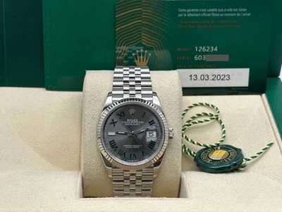 Rolex Datejust 126234 36 mm esfera Wimbledon acero inoxidable oro 18 quilates caja papel Foto 1 de 4