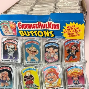 Garbage Pail Kids Vtg 1986 71 Pc Original Store Display Box Buttons Pins Topps - Picture 1 of 9