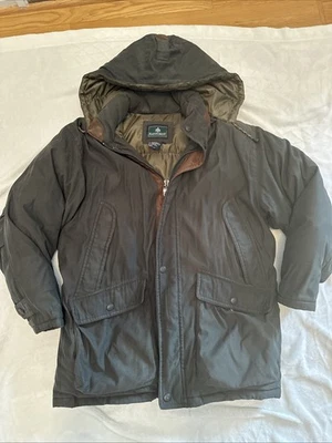 Rainforest Men’s L Green/Brown Insulated Winter Parka Down-Style Coat WARM - Image 1 of 4