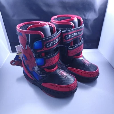 Spider-Man Light Up Kids Boots - Size 8  - Image 1 of 4