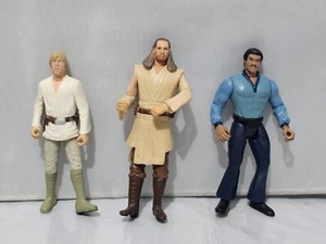 Star Wars Lot Of 3 Luke Skywalker Lando Calrissian Qui Gon Jinn. Mf - Picture 1 of 8