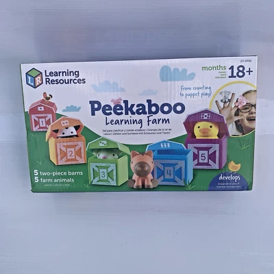  Juguete de conteo, emparejamiento y clasificación Peekaboo, granja de aprendizaje de marionetas de dedo para niños pequeños Foto 1 de 4