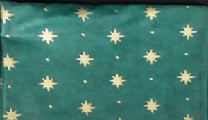 Waverly "Prelude" Remnant 27” W X 66" L  Green With Gold Stars - Picture 1 of 4