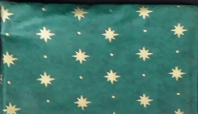 Waverly "Prelude" Remnant 27” W X 66" L  Green With Gold Stars - Image 1 of 4