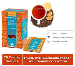 Tee BOH Zitrone mit Mandarine Teekanne 20 x 2g Beutel Seri Songket Malaysia berühmt - Bild 1 von 3