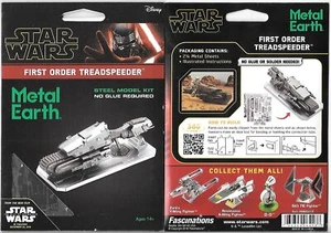 Star Wars First Order Treadspeeder Metal Earth 3D Laser Cut Steel Model Kit NEW - Picture 1 of 9