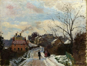 Camille Pissarro - Fox Hill, Upper Norwood 1870 firmado - 17" x 22" impresión artística - Imagen 1 de 1