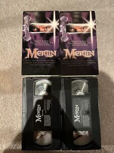 Merlin VHS Tape Miniseries Part 1 and 2 Hallmark NBC
