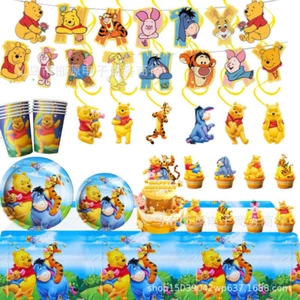 Winnie The Pooh Children's Birthday Party Decoration Crockery Set Paper Cups - Picture 1 of 46