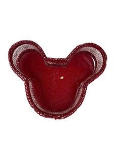 Mickey Mouse Basket/Tray 11in x 13in x 4in Wood Wire Rope - Picture 1 of 11