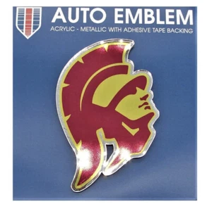 USC TROJANS ACRYLIC METALLIC LASER CUT EMBLEM STICKER DECAL SOCAL - Bild 1 von 1