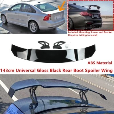 For 2004-2012 Volvo S40 Glossy Black GT-Style Trunk Spoiler Wing 56'' Universal - Image 1 of 4