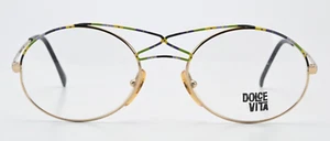 DOLCE VITA CASANOVA Brille LC18 C04 52/20  Vintage Gold Oval Kunstvoller Steg M - Bild 1 von 9