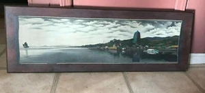 Wood Wall Art Picture Lake Laminated Scarf - Picture 1 of 1