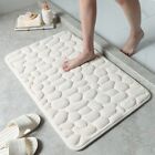 Pebbles Memory Foam Bath Pedestal Mats Non Slip Soft Luxury Bathroom Rugs