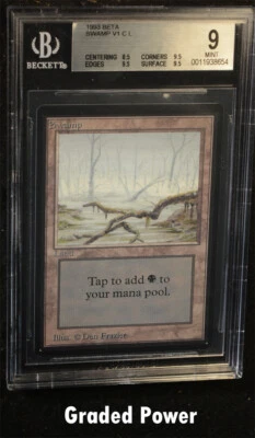 BGS Beta Swamp V1 BGS 9 Magic Beckett Graded MTG - Image 1 of 2