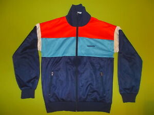VINTAGE Jacket ADIDAS (L) Made in HUNGARY PERFECT !!! TRACKSUIT TOP Track Blue