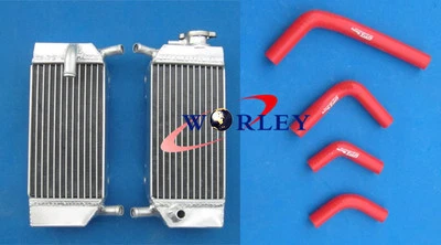 PARA HONDA CRF250R/CRF250X 2004-2009 2005 2006 2007 radiador aluminio + manguera ROJA Foto 1 de 4