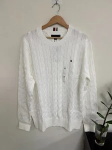 New Tommy Hilfiger Men's Cable Knit Sweater 78JB180 [SIZE XL] - Picture 1 of 19