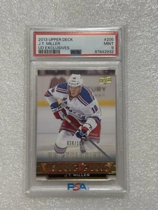 2013-14 Upper Deck JT J.T. Miller Young Guns Rookie #205 PSA 9 Exclusives # /100 - Picture 1 of 2