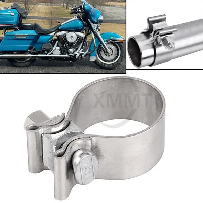 1.75" Exhaust Clamp on Headers For Harley Touring Road King Electra Glide Fatboy Foto 1 de 4