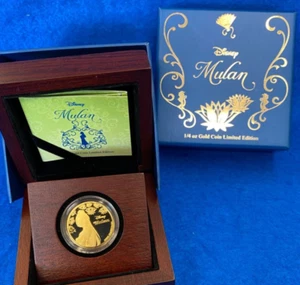 2016 Disney Princess MULAN  1/4 Oz. Gold Proof Coin #10/1000 - Picture 1 of 3