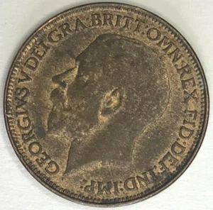 1925 United Kingdom 1 Farthing - George V UNC Lot#102 - Picture 1 of 2