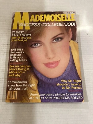 MADEMOISELLE Magazines- MODELs, Fashion, Ads, Advice, Hair. No Label August 1980 Foto 1 de 4