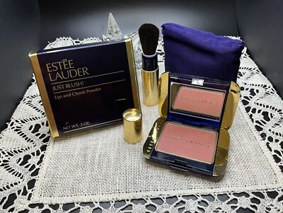 Estée Lauder JUST BLUSH! Full Size 0.3oz *ROSE-TUTU* Brush-Compact & Case-NIB - Image 1 of 4