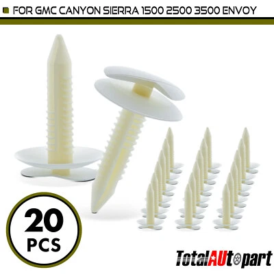 20 piezas clips de retención de panel de ajuste doble cabezal para GMC Sierra 1500 7,94 mm nailon Foto 1 de 4