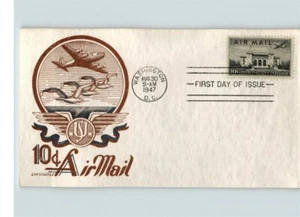 1947 correo aéreo de Staehle, C-34 primer día de emisión, edificio Panamericano - Imagen 1 de 1
