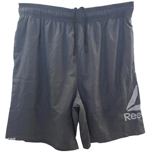 REEBOK unisex athletic shorts, gray, drawstring, elastic waist (JQ8G) - Picture 1 of 9