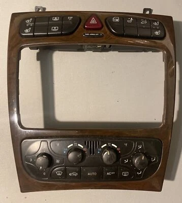 02-07Mercedes Benz C240 AC CALOR consola central radio bisel moldura madera A2036804639 Foto 1 de 4