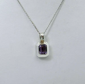 2,5 KT AMETHYST ANHÄNGER VERMEIL STERLINGSILBER HANDGEFERTIGT HALSKETTE NEU IM KARTON #SN71 - Bild 1 von 4
