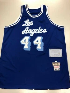 Jerry West signiertes Los Angeles Laker Trikot blau Echtheitszertifikat kostenloser Versand - Bild 1 von 4