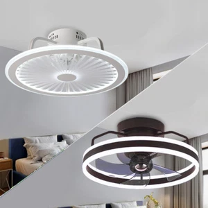 LED Ceiling Fan with Light Remote + APP Control 3 Colors Lamp Ceiling Fan Light - Picture 1 of 12