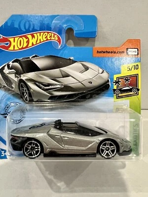 Hot Wheels 16 Lamborghini Centenario Roadster Silver Rare Short Card - image 1 of 4