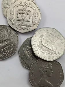 Isle of Man; 50p Fifty Pence Münze, wählen Sie Ihr Datum - Bild 1 von 15