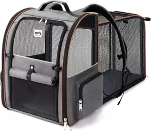 Large Cat Backpack Carrier Expandable Pet Carrier Backpack for Small Dogs Medium - Picture 1 of 9