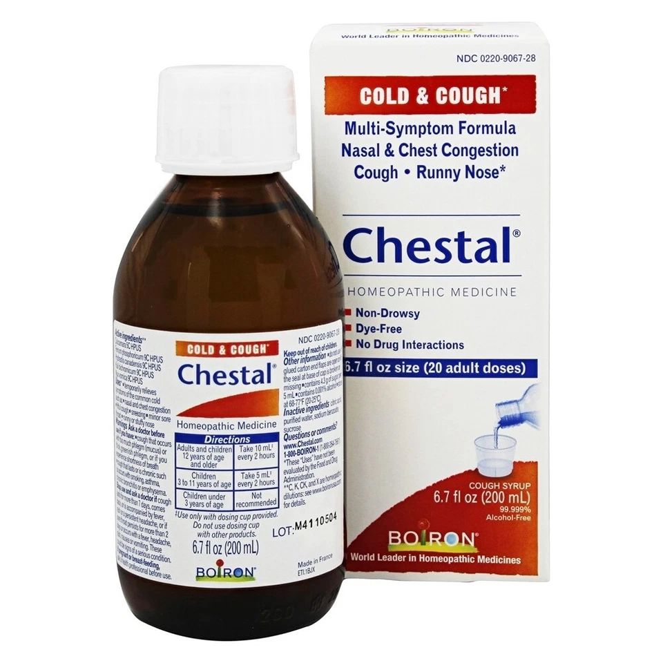 Boiron Chestal Adult Cold & Cough Syrup 6.7 Ounce
