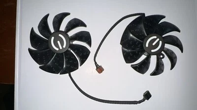 ZHOU_PC GPU Replacement Cooling Cooler Fan Set For EVGA RTX 3060 3060ti XC Black