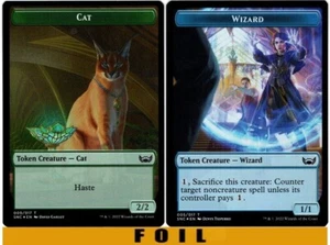 1x - CAT \\ WIZARD TOKEN - FOIL #09/05 - Streets of New Capenna - NM MTG - Picture 1 of 1