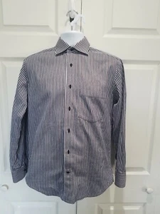 Camisa para hombre Saks Fifth Ave talla S manga larga a rayas dos capas algodón egipcio talla S - Imagen 1 de 12