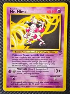 Pokemon WOTC Card - Mr. Mime - Base Set 2 - Non-Holo Rare - 27/130 - MP - Picture 1 of 2