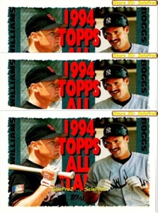 3x TOPPS 1995 MATT WILLIAMS / WADE BOGGS MLB GIANTS / YANKEES ALL STARS #386 LOT - Picture 1 of 3