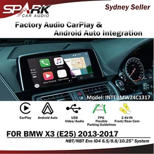 CP WIRELESS CARPLAY ANDROID AUTO MIRROR LINK FOR BMW X3 E25 NBT EVO ID4 2013-17 - Picture 1 of 1