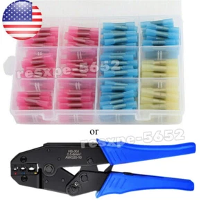 200Pcs Waterproof Heat Shrink Insulated Wire Butt Connectors Crimp Terminals Kit - Picture 1 of 15